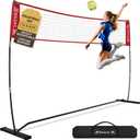 BAGAIL Volleyball Net, 12ft/20ft Portable Volleyball Net for Backyard - Adjustable Height, Heavy-Duty Frame, Freestanding Design - Portable Outdoor/Indoor Volleyball Set with Carry Bag