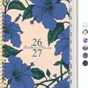 Academic Planner 2026-2027, Jul 2026-Jun 2027 Monthly & Weekly Planner | 6.3"x8.5" Pretty Calendar Planner for Women, Hardcover Organizer with tabs, School Office Home Supplies, Hibiscus Frame