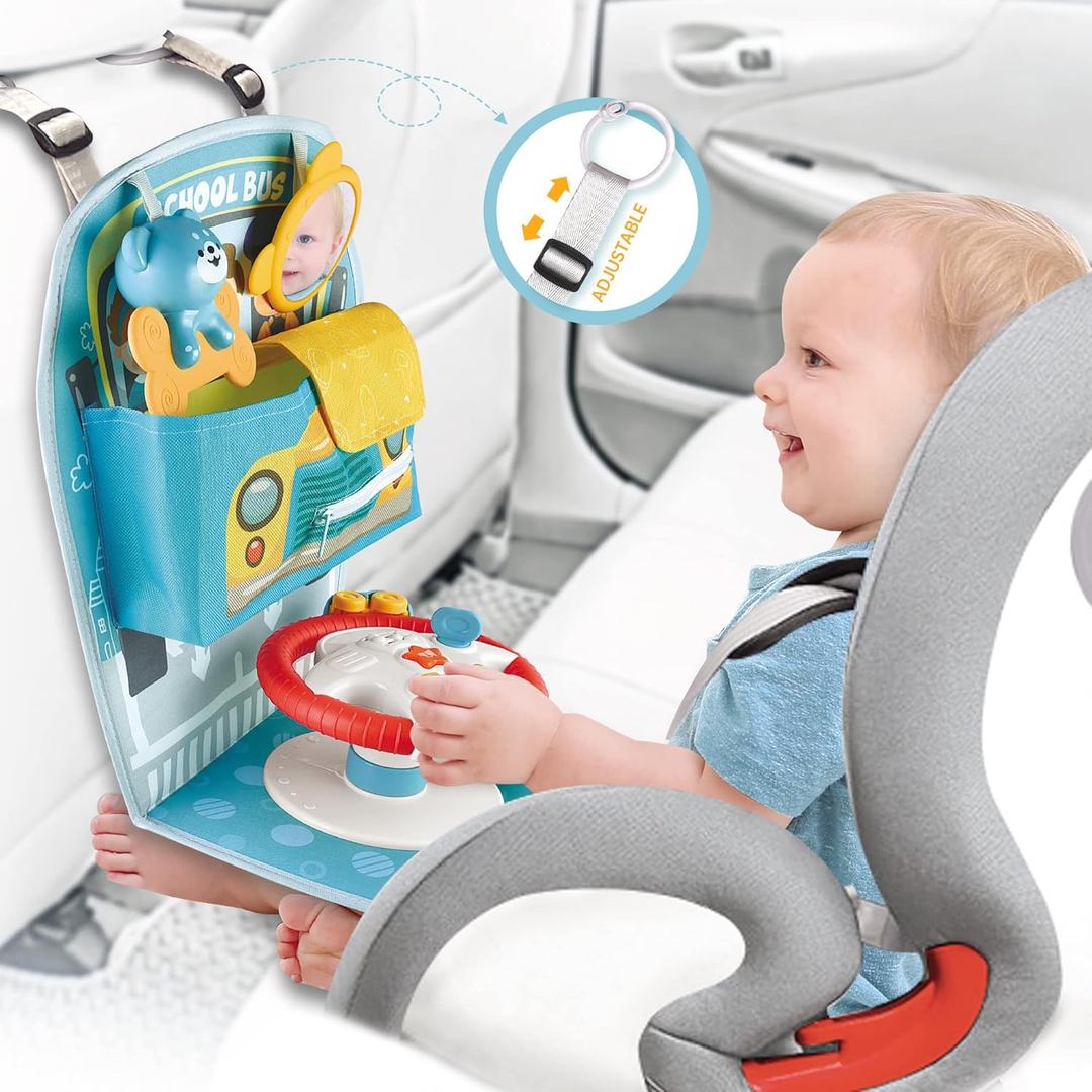 Baby car seat Toys with Steering Wheel Center for Long Journeys (Car)