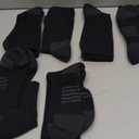 Amazon Essentials Men's Performance Cotton Cushioned Moisture Control Socks, Athletic Crew, Breathable, 6 Pairs (Black)