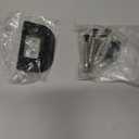 dairazan Modern White Marble Door Knob, Interior Privacy Door Handle with Matte Black for Bedroom Bathroom,Keyless Design