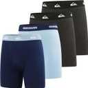 Quiksilver Mens Underwear 4 Pack Boxers for Men Supersoft Brushed Polyester Mens Boxer Briefs (Medium)