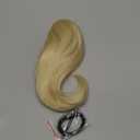 CJL HAIR Short Claw Clip Blonde Ponytail Extension Drawstring Curly Wavy Pony Tails Heat Resistant Fiber Hair Pieces Synthetic Hairpiece for White Womens 12 Inch