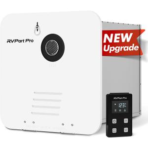 RV Tankless Water Heater Propane Gas,RVPart Pro, with 15"x15" White Door and Remote Controller, DC 12V, 724 Technical Support, High Altitude, Easy Installation, Compatible with All RVs,GT60,White