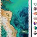 2026 Planner, Weekly and Monthly Calendar Planner Book, January 2026 - December 2026, Hardcover Spiral Planner with Monthly Tabs, Notes Pages, Perfect for Women & Men, A5 (6.4" x 8.5") - Ocean