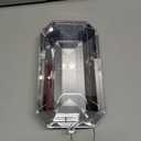 Syhood 9.5 Inch Jumbo Jewel Ornament Large Jewel Ornaments for Christmas Tree Acrylic Glitter Christmas Gem Hanging Decorations for Xmas Wedding Holiday Party Decor (Silver, Rectangle)