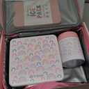 Fimibuke Kids Bento Snack Lunch Box with 4 Compartment, Insulated Lunch Bag, Stainless Steel Vacuum Thermo Food Jar, Ice Pack, Utensils Set, Birthday Gifts for Age 3-12 Back to School Toddler Girl Boy (A1.Rainbow)