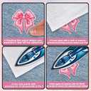 2 x JarThenaAMCS 14 Pcs Pink Bow Iron-On Sew-On Patches Heat Transfer Iron Patches Embroidered Cloth Patch for Valentine's Day DIY Crafts Clothing Fabric Decor