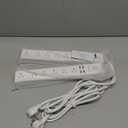 2 Pack Power Strip Surge Protector Flat Plug - 6 Widely Spaced Outlets 4 USB Charging Ports, 2100J/10A with 6Ft Long Extension Cord, Overload Surge Protection, Wall Mount for Home Office (White)