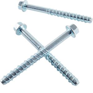 5/8" x 4" Concrete Screws (20 PCS) Concrete Anchor Bolts, Zinc Plated