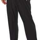 AIRIKE Men's Elastic Waist Hiking Pants Water Resistant Quick-Dry Lightweight Outdoor Sweatpants with Zipper Pockets (XX-Large, Black)