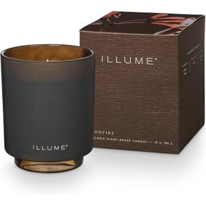 Illume Refillable Boxed Glass Candle, Woodfire