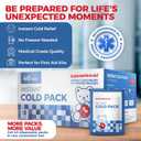 Quick Aid Instant Cold Packs - 40-Pack Disposable Ice Packs for Injuries, Pain Relief, Swelling, Sprains, Toothaches, Inflammation - No Freezing Required - First Aid Cold Compress