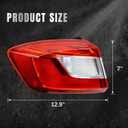 Tail Light Assembly Compatible with Chevy Cruze LS LT LTZ Premier 4-Door Sedan 2016 2017 2018 2019 Rear Taillights Assemblies Brake Lamp Replace 84078119 (Right Passenger Side)