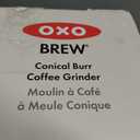OXO Brew Conical Burr Electric Coffee Bean Grinder - 12 Oz, Silver | Stainless Steel Burrs, One-Touch Automatic, 43 Grind Settings For Drip Coffee, French Press, Cold Brew