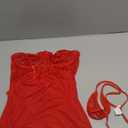 Sexy Lingerie for Women Mesh Babydoll Dress with Underwire Bra Lace Chemise Ruffle Hem Sleepwear XL, Bright Red