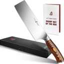 TUO Nakiri Knife 6.5" Japanese Vegetable Cleaver, Chef Knife for Kitchen Vegetable Chopping, German High Carbon Stainless Steel, Ergo Pakkawood Handle