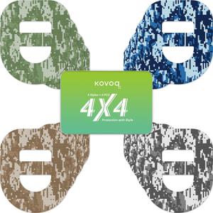 Omnipod 5 Overpatches, 16 Pack Waterproof Sweatproof Pod Pals Omnipod 5 Adhesive Overlay, Pre-Cut Adhesive Patch with Strap for Sensitive Skin, Breathable Reusable Tin (Camo)