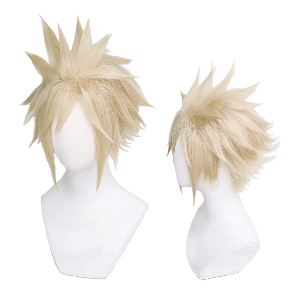 Light Gold Short Hair Anime Costume Character Cosplay Wig