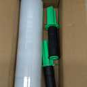 Amazon Basics Stretch Wrap Film Roll for Moving and Shipping, Furniture Wrapping, Clear, 15" x 1000 ft, 2 Handles, 1 Roll