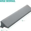 Vekkia Twin Bed Wedge Pillow/Headboard Pillow/Mattress Wedge Twin,Bed Gap Filler to Fill Gap (0-6") Between Headboard and Mattress (Gray) (39"x10"x6")