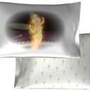Disney Tinkerbell Beauty Silky Satin Standard 2 Pack Pillowcase Cover Set 20x30 for Hair and Skin, (Officially Licensed Product) by Franco Collectibles