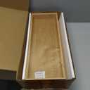 Lixple Bamboo Drawer Organizer for Kitchen & Bath, Extra Large Stackable Tray for Silverware, Toiletries & Utensils, 2 Pcs, 17" x 6" x 2" (Outer), 16.3" x 5.3" x 1.77" (Inner) (Yellow)