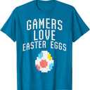 Gamers Love Easter Eggs Cute Video Game Gaming Boys Kids Men T-Shirt, M