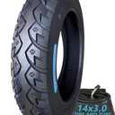 14x3.0 79-254 Bike Tire and Tube Compatible with 3.00-10 Dirt Bike Tire