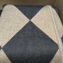 Lahome Checkered Easy Jute 5x7 Area Rugs, Washable Outdoor Patio Rug for Living Room Diamond Indoor Outdoor Carpet, Farmhouse Geometric Non Slip Black Carpet for Backyard Dining Room (Black/Checkerboard -2)