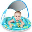 Baby Pool Float with Canopy Removable UPF50+ UV Sun Protection, Third-Generation Upgraded Baby Swimming Float, More Stable Baby Swimming Pool Float, Suitable for Babies Aged 10-36 Months Float (XL)