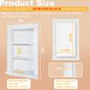 Royxen Bathroom Medicine Cabinet 14 x 24 Inch/ 14 x 18 Inch, Recessed Medicine Cabinet, Large Medicine Cabinet, 3-Tier/ 2-Tier (14"" W x24 H, 3-Tier)