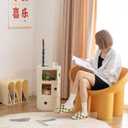 3 Tier Round Nightstand with Drawer, White Round Side Table Small Plastic Storage End Table Suitable for Bedroom, Living Room, Bathroom