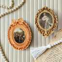8 Pcs Mini Vintage Frames, Mini Gold Picture Frames Small Antique Photo Frame Ornaments for DIY Jewelry Display Christmas Wedding Holiday Party Home Hotel Decor