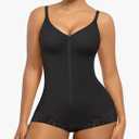SHAPELLX Shapewear for Women Tummy Control Half Body Shaper Snatched Zipper Butt Lifting Faja Colombiana Bodysuits for Women L