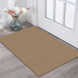 KOZYFLY Indoor Door Mat 2x3 ft Small Area Rugs Washable Front Door Mat Non Slip Rubber Backed Entryway Rug Cotton Entrance Doormat for Front Porch Bathroom Kitchen Bedroom, Tan/Orange/Brown KOZYFLY Indoor Door Mat 2x3 ft Small Area Rugs Washable Front Door Mat Non Slip Rubber Backed Entryway Rug Cotton Entrance Doormat for Front Porch Bathroom Kitchen Bedroom, Tan/Orange/Brown
