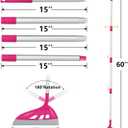 Magic Silicone Broom Sweeper, Multi-Function Floor Cleaning Brush, Bathroom, Pet Hair, Dog Brush Set (Pink)