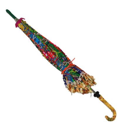Bohemian Handmade Design Cotton Multi Color Cotton Fashion Multi Colored Umbrella Embroidery Boho Umbrellas Parasol 