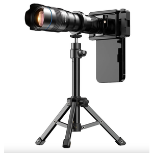 External Telephoto Phone Camera Lens, 36X Optical Magnification Mobilephone Lens with Tripod and Clip