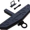 Hitch Step Compatible with SUV&Pickup Truck&Van with 2 Inch Hitch Receiver,Towing Rear Bumper Protector Guard,Step Bar,Textured Black Powder, Pin Lock,Stabilizer,Tow Hook