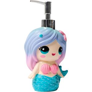 Mondeluna Mermaid Soap Dispenser, Cute Soap Dispenser, Mermaid Bathroom Decor, Hand Soap, Shampoo, Shower Gel Dispenser, Suitable for Bathrooms, Kitchen Countertops, Bathroom Accessories (Mermaid)