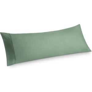 Bedsure Body Pillow Case Cover - Sage Green Brushed Microfiber Long Pillow Cases, Ultra Soft and Cozy Body Pillowcase with Envelope Closure for Kids, Wrinkle, Fade Resistant, 1 Pack, 20x54 Inches