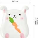 Bico Easter Bunny Hand-Painted Ceramic Appetizer Plates, Set of 2, 8 Inch, Microwave & Dishwasher Safe