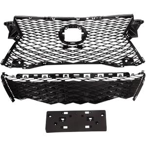 TOPAZ Front Grille Kit 531110E200 + 531120E160 Fit for Lexus RX350 RX450h 2016-2019