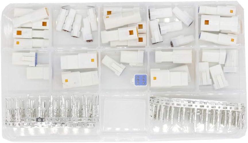 19 Sets Automotive Connectors JST02R-JWPF-VSLE Pin Waterproof Connectors Male and Female