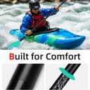 Abahub Kayak Paddle 86in/218cm, 2-Piece Aluminum Shaft Floating Oar for Kayaking Canoeing Boating,1 Paddle