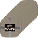 Gorilla Grip Memory Foam Chair Cushions, Comfortable Pads for Dining Room, Kitchen Table, Office Chairs, Stay in Place Backing, Comfortable Microfiber Seat Pad Cushion, Set of 8, 16x16, Beige