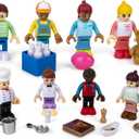8 Toy Figures & Playsets, 2 Inch Play Peoples Set, Early Development Family Figurines for Kids, Pretend Play Toys for Children 3+ (23Pcs)