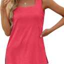 XIEERDUO Summer Tank Tops for Women Square Neck Loose Fit Casual Fashion Flowy Sleeveless XXL