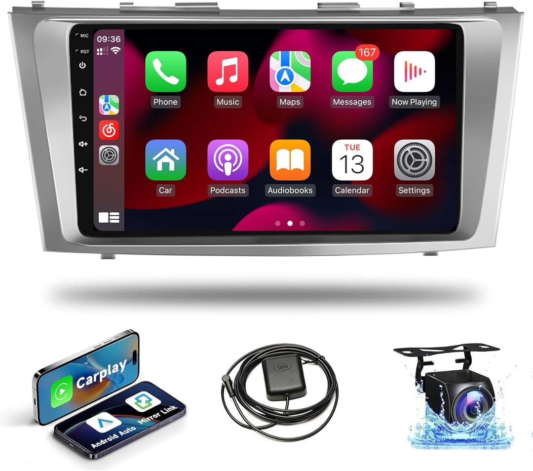 Leadfan Android Car Stereo for Toyota Camry 2006-2011 with Apple CarPlay & Android Auto HD Touch Screen Radio in-Dash Car WiFi GPS Navigation, Back-up Camera, Bluetooth, Voice Control, SWC, USB